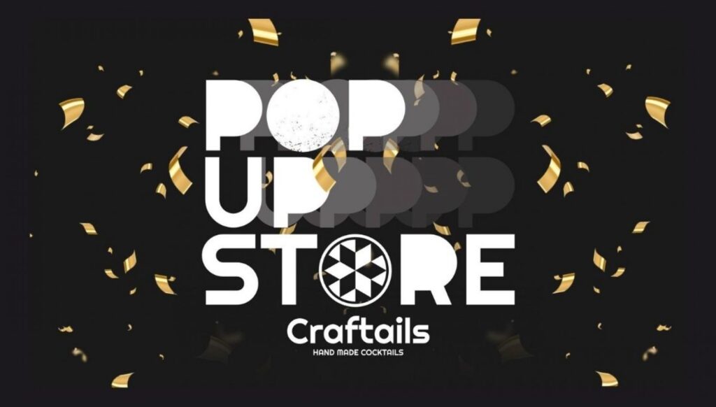 The pop-up store of Craftails cocktails